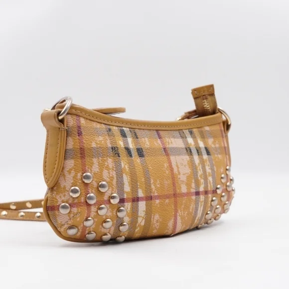 Burberry Haymarket Check Coated Canvas Studded Canterbury - Picture 3 of 11